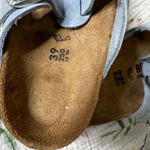 Birkenstock Sky Blue Braided Gizeh Sandals Women’s Size EU 39 US 8/8.5 - Picture 5 of 7